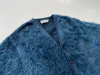 60s Vintage BRENT Mohair Cardigan M DeepBlue