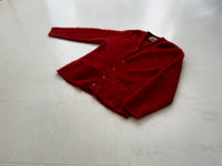 50s Vintage KEEN MAN Mohair Cardigan M BloodOrange